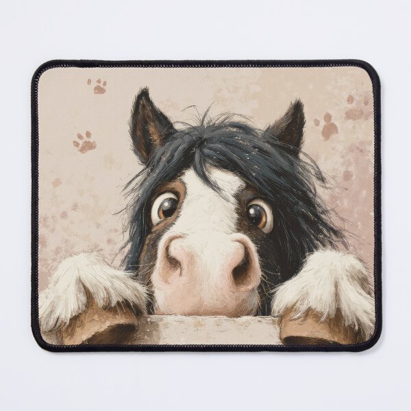 Item preview, Shire Horse Peeking over Wall 01 designed and sold by Elisabeth Lucas.