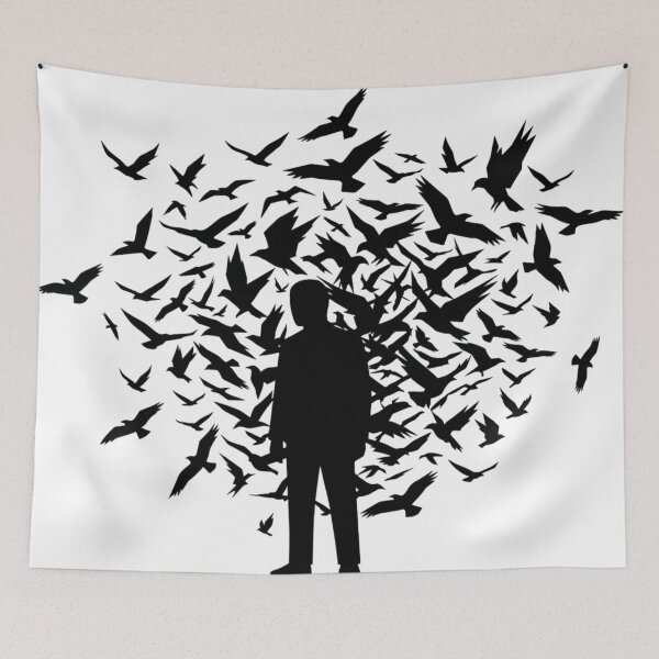 Item preview, Alfred Hitchcock The Birds Shadow Silhouette – Suspense Fan Art designed and sold by Zippy Creation.