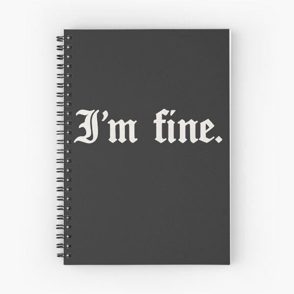 Item preview, I’m Fine – Gothic Minimalist Quote Typography designed and sold by The Spooky Duck.