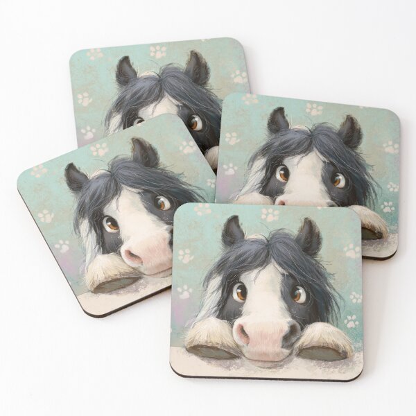 Item preview, Gypsy Vanner Peeking over Wall 02 designed and sold by Elisabeth Lucas.