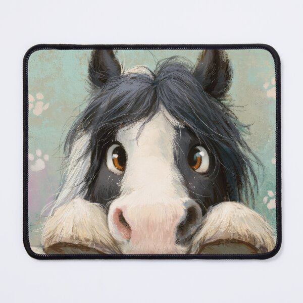 Item preview, Gypsy Vanner Peeking over Wall 02 designed and sold by Elisabeth Lucas.