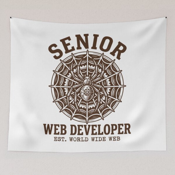 Item preview, Senior Web Developer Funny Spider Pun Programmer Coding designed and sold by Mason-Pride.
