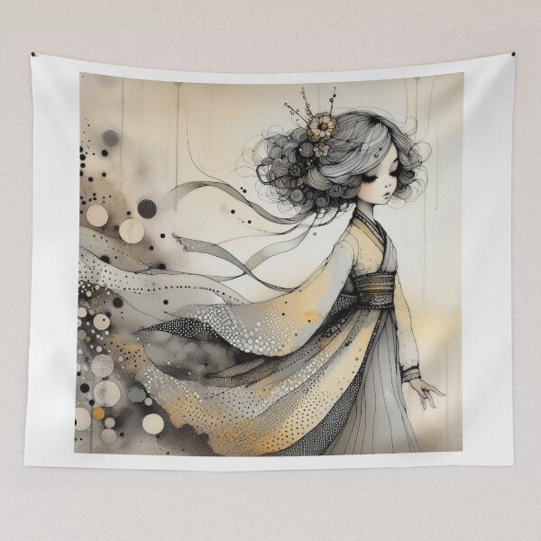 Item preview, Vintage Charm Girl designed and sold by Beyondnote-Art.