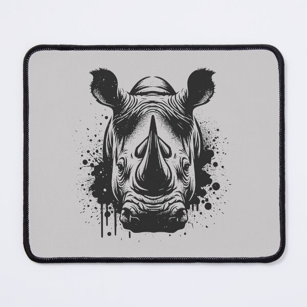 Item preview, Rhino Strength – High-Contrast Ink Drips designed and sold by MvuuStudio.