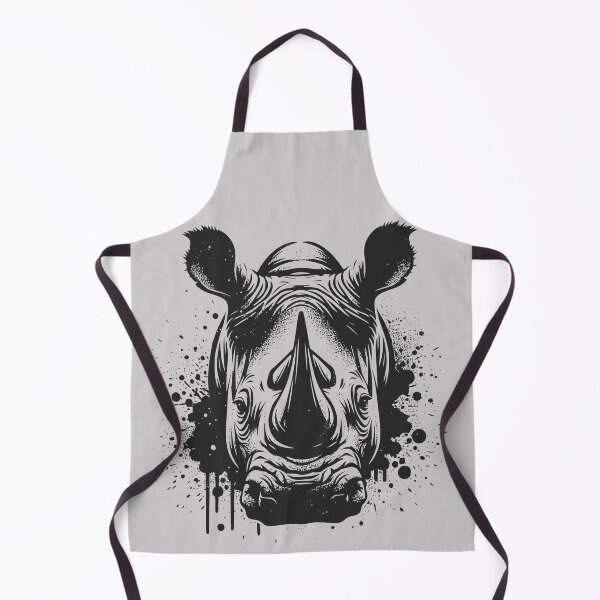 Item preview, Rhino Strength – High-Contrast Ink Drips designed and sold by MvuuStudio.