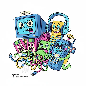 Artwork thumbnail, Byte Back by TrippyThreadsArtStudio