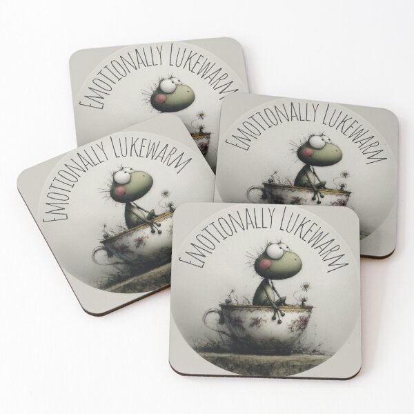 Item preview, Emotionally Lukewarm Frog in Teacup Sticker designed and sold by Ai Enchanted Art | Cottagecore • Whimsigoth • Aesthetic Designs.
