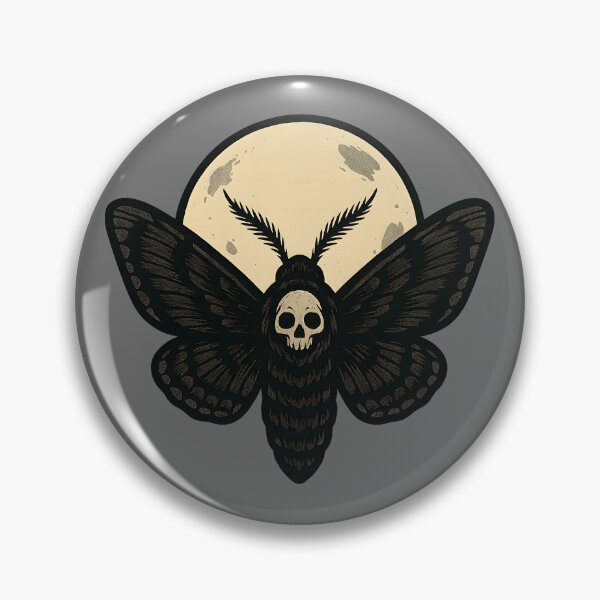 Item preview, Death’s Head Moth with Skull – Gothic Occult Moon Illustration designed and sold by The Spooky Duck.
