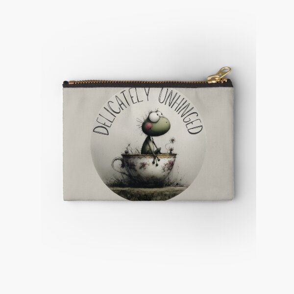 Item preview, Delicately Unhinged Frog in Vintage Teacup Sticker designed and sold by Ai Enchanted Art | Cottagecore • Whimsigoth • Aesthetic Designs.