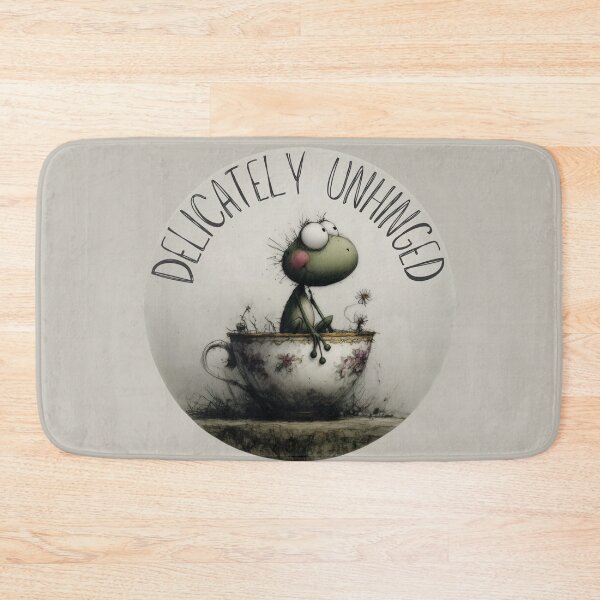 Item preview, Delicately Unhinged Frog in Vintage Teacup Sticker designed and sold by Ai Enchanted Art | Cottagecore • Whimsigoth • Aesthetic Designs.