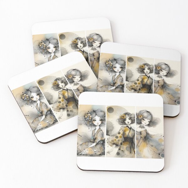 Item preview, Vintage Charm Girl designed and sold by Beyondnote-Art.