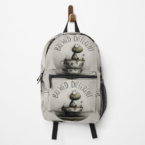 Item preview, Brewed Different Frog in Grunge Teacup Sticker designed and sold by Ai Enchanted Art | Cottagecore • Whimsigoth • Aesthetic Designs.