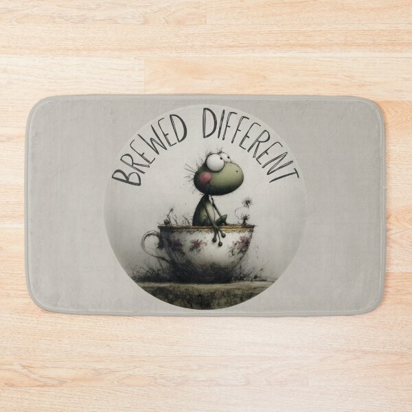 Item preview, Brewed Different Frog in Grunge Teacup Sticker designed and sold by Ai Enchanted Art | Cottagecore • Whimsigoth • Aesthetic Designs.