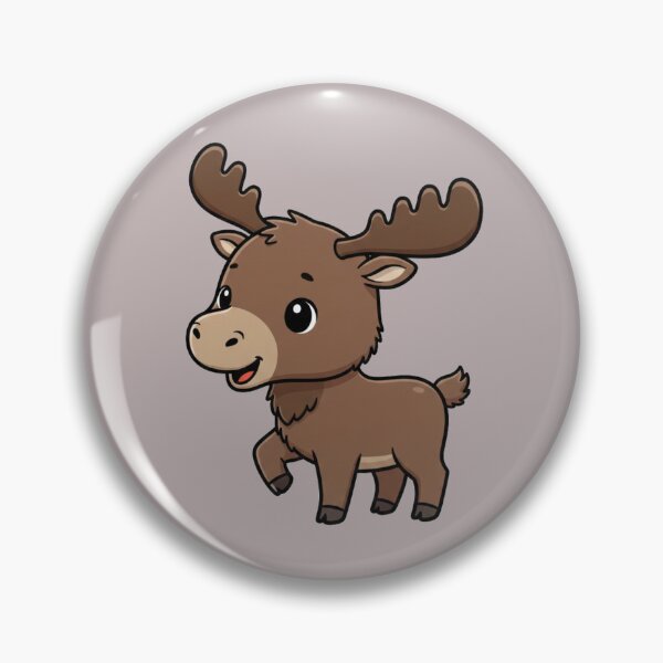 Item preview, Cute Baby Moose Cartoon With Big Eyes designed and sold by LightArt25.
