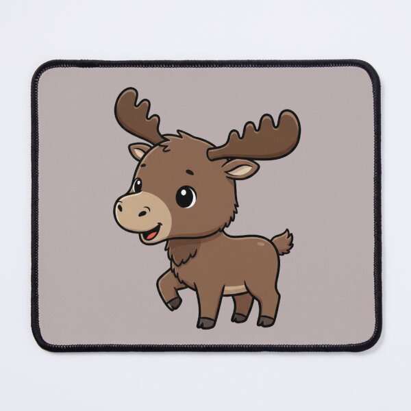 Item preview, Cute Baby Moose Cartoon With Big Eyes designed and sold by LightArt25.