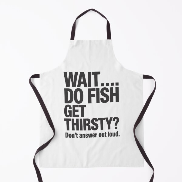 Item preview, Wait… Do Fish Get Thirsty? Minimalist Funny Question Shirt designed and sold by HoneyVibe.