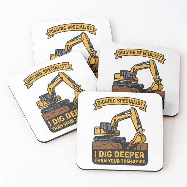Item preview, Digging Specialist I Dig Deeper Than Your Therapist Funny Excavator Design designed and sold by TeeTimeTreasure.