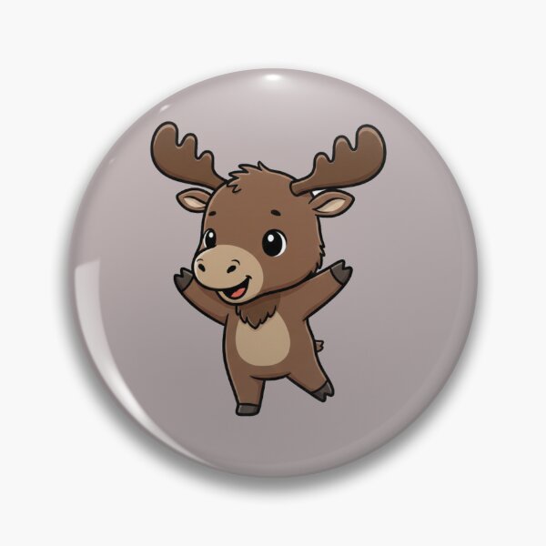 Item preview, Cute Baby Moose Cartoon With Big Eyes designed and sold by LightArt25.