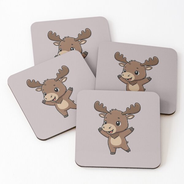 Item preview, Cute Baby Moose Cartoon With Big Eyes designed and sold by LightArt25.