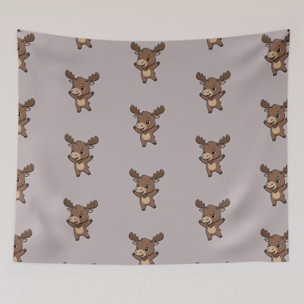 Item preview, Cute Baby Moose Cartoon With Big Eyes designed and sold by LightArt25.