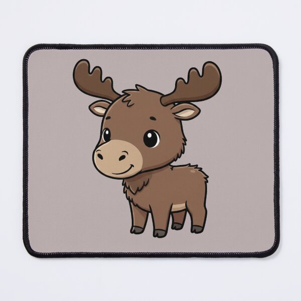 Item preview, Cute Baby Moose Cartoon With Big Eyes designed and sold by LightArt25.