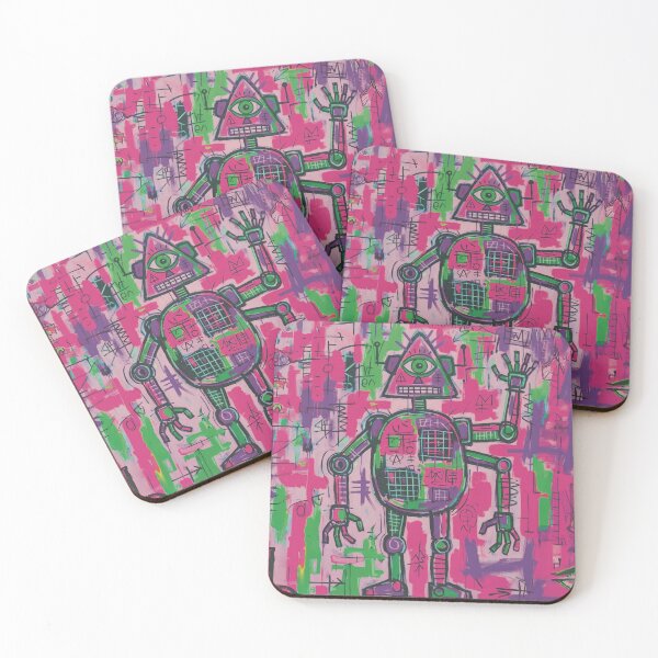 Item preview, Graffiti Robot with Third Eye | Neon Street Art Expressionis designed and sold by Jam Media Design.