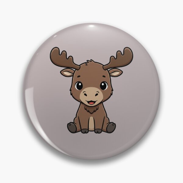 Item preview, Cute Baby Moose Cartoon With Big Eyes designed and sold by LightArt25.