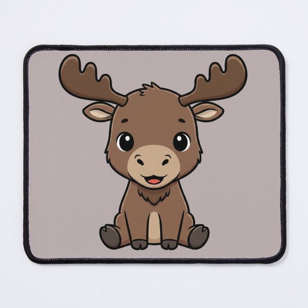 Item preview, Cute Baby Moose Cartoon With Big Eyes designed and sold by LightArt25.