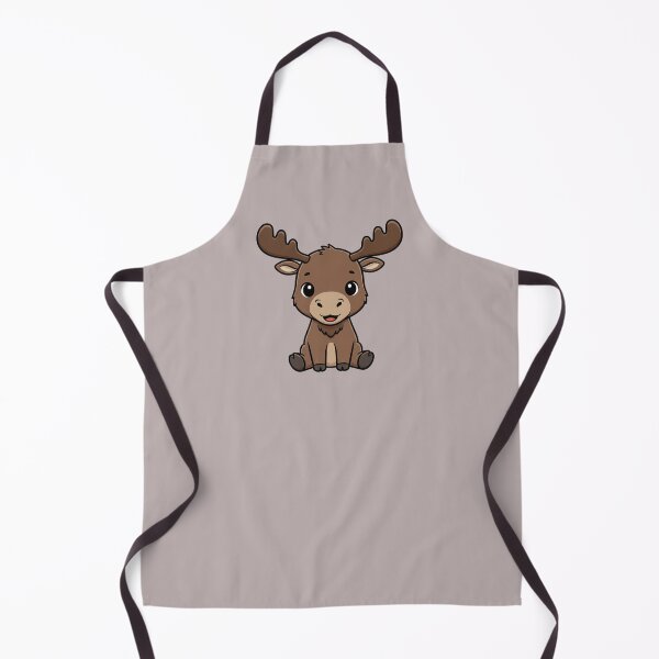 Item preview, Cute Baby Moose Cartoon With Big Eyes designed and sold by LightArt25.