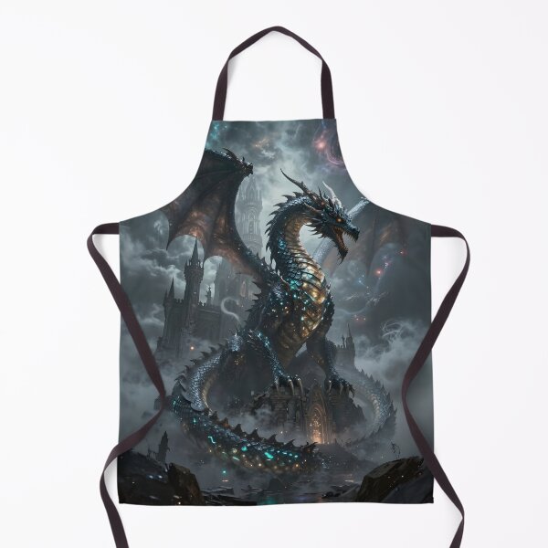 Item preview, Ancient Dragon Made of Obsidian and Glowing Bioluminescent Veins designed and sold by Wiss2Arts.
