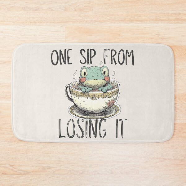 Item preview, One Sip From Losing It Frog Tea Cup Sticker designed and sold by Ai Enchanted Art | Cottagecore • Whimsigoth • Aesthetic Designs.