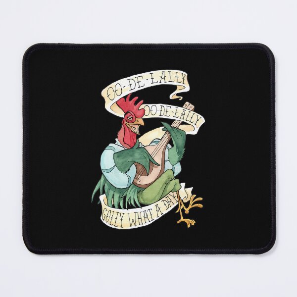 Item preview, Alan-A-Dale Rooster  Oo-De-Lally Golly What A Day Tattoo Watercolor Painting Robin Hood designed and sold by williamtaylor07.