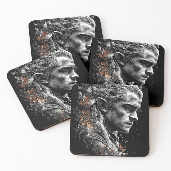 Item preview, Legolas Lord of the Rings LOTR Elf Archer Orlando Bloom Mirkwood Prince Greenleaf Bow and Arrow Fellowship Hobbit Fan Art Portrait Poster T-Shirt Sticker Gift designed and sold by Senpaiwaves.
