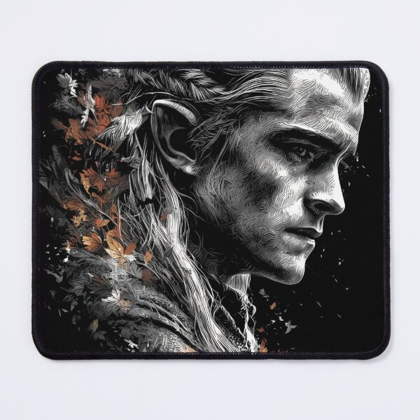 Item preview, Legolas Lord of the Rings LOTR Elf Archer Orlando Bloom Mirkwood Prince Greenleaf Bow and Arrow Fellowship Hobbit Fan Art Portrait Poster T-Shirt Sticker Gift designed and sold by Senpaiwaves.