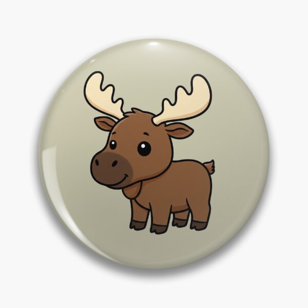 Item preview, Cute Baby Moose Cartoon With Big Eyes designed and sold by LightArt25.