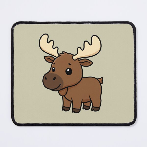 Item preview, Cute Baby Moose Cartoon With Big Eyes designed and sold by LightArt25.