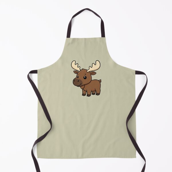 Item preview, Cute Baby Moose Cartoon With Big Eyes designed and sold by LightArt25.