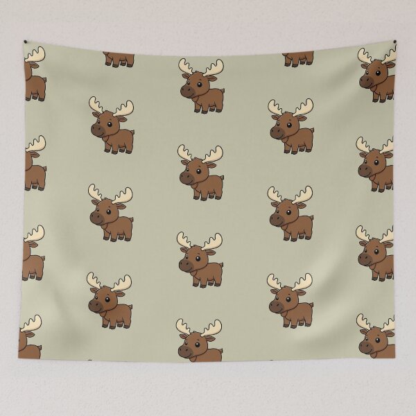 Item preview, Cute Baby Moose Cartoon With Big Eyes designed and sold by LightArt25.