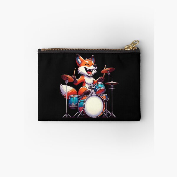Item preview, Cute Fox Playing Drums Foxes Drummer Music designed and sold by TashiaJerrie.