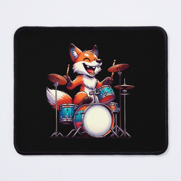 Item preview, Cute Fox Playing Drums Foxes Drummer Music designed and sold by TashiaJerrie.