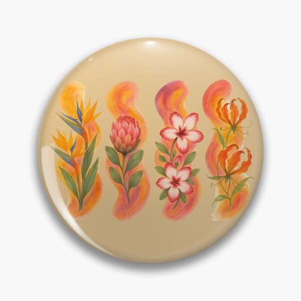 Item preview, Brushstroke Africana — Strelitzia, Protea, Sabi Star & Flame Lily designed and sold by MvuuStudio.