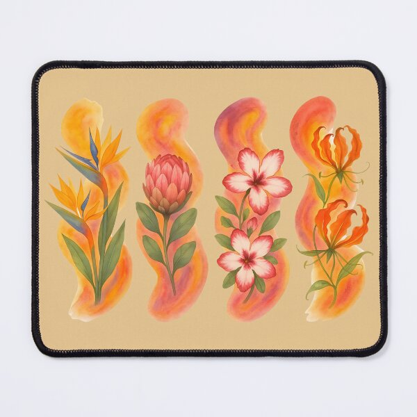Item preview, Brushstroke Africana — Strelitzia, Protea, Sabi Star & Flame Lily designed and sold by MvuuStudio.