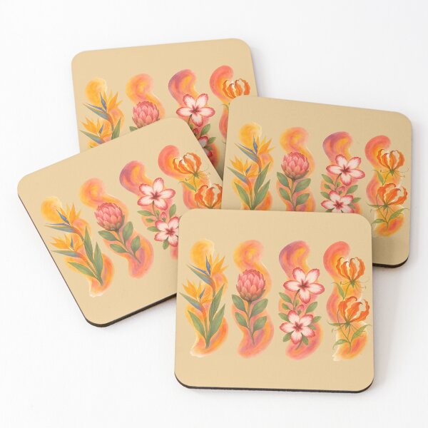 Item preview, Brushstroke Africana — Strelitzia, Protea, Sabi Star & Flame Lily designed and sold by MvuuStudio.