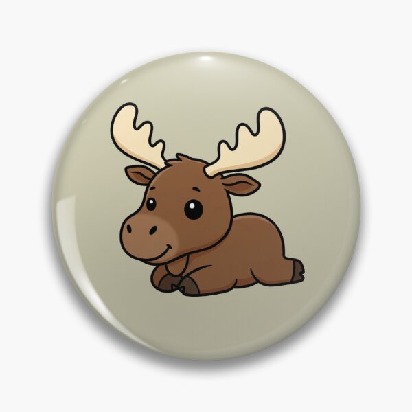 Item preview, Cute Baby Moose Cartoon With Big Eyes designed and sold by LightArt25.