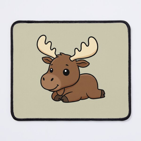 Item preview, Cute Baby Moose Cartoon With Big Eyes designed and sold by LightArt25.