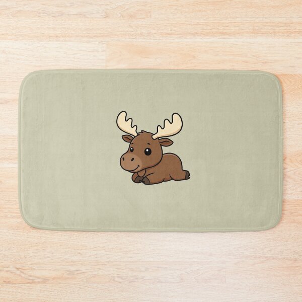 Item preview, Cute Baby Moose Cartoon With Big Eyes designed and sold by LightArt25.