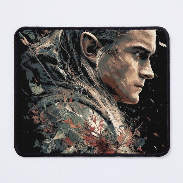 Item preview, Legolas Lord of the Rings LOTR Elf Archer Orlando Bloom Mirkwood Prince Greenleaf Bow and Arrow Fellowship Hobbit Fan Art Portrait Poster T-Shirt Sticker Gift designed and sold by Senpaiwaves.