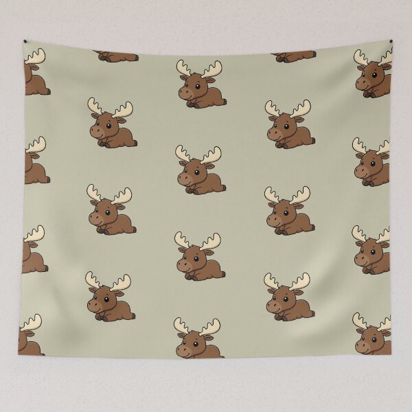 Item preview, Cute Baby Moose Cartoon With Big Eyes designed and sold by LightArt25.