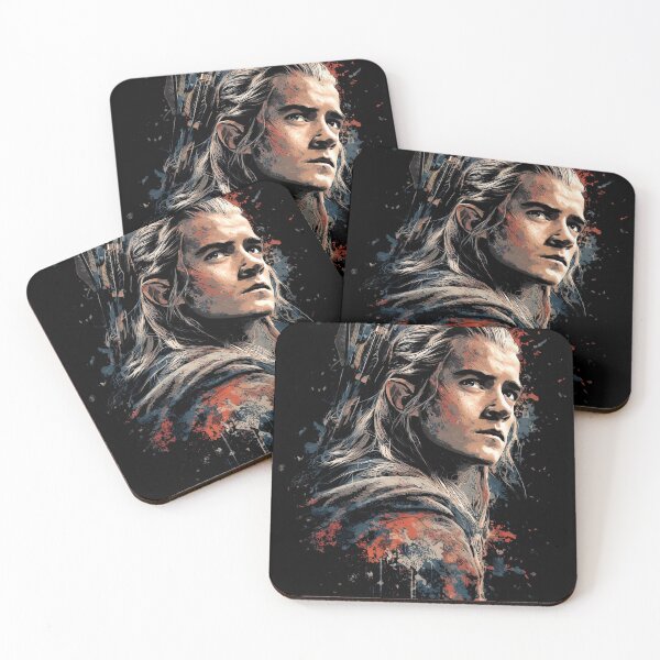 Item preview, Legolas Lord of the Rings LOTR Elf Archer Orlando Bloom Mirkwood Prince Greenleaf Bow and Arrow Fellowship Hobbit Fan Art Portrait Poster T-Shirt Sticker Gift designed and sold by Senpaiwaves.