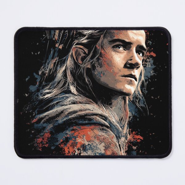 Item preview, Legolas Lord of the Rings LOTR Elf Archer Orlando Bloom Mirkwood Prince Greenleaf Bow and Arrow Fellowship Hobbit Fan Art Portrait Poster T-Shirt Sticker Gift designed and sold by Senpaiwaves.